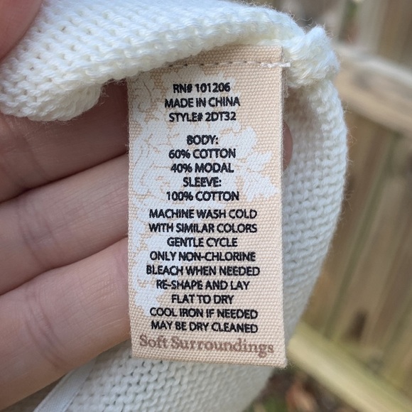 Soft Surroundings Desiree Eyelet Sweater, size small - Picture 5 of 5